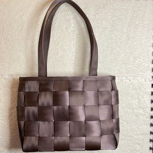 Harvey SeatBelt Tote Bag. Chocolate Brown.